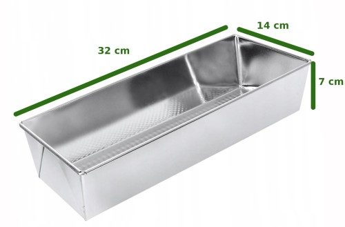 Blacha do pieczenia 32x14 cm – forma do keksu, chleba i ciasta ocynkowana