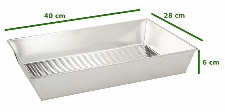 Blacha do pieczenia 40x28x6 cm – forma na ciasto ocynkowana, uniwersalna