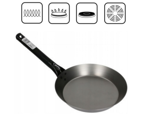 Patelnia Stalowa Spinwar 26 cm – Hartowana, Niezniszczalna, Metalowy Uchwyt