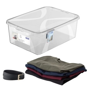 Pojemnik do Przechowywania Lona 10L z Pokrywką – Przezroczysty, Elegancki