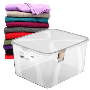 Pojemnik do Przechowywania Lona 25L z Pokrywką – Przezroczysty i Praktyczny