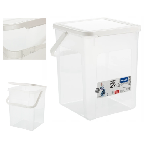 ChatGPT powiedział:  Pojemnik Rotho 9L na proszek, kapsułki i detergenty – przezroczysty koszyk