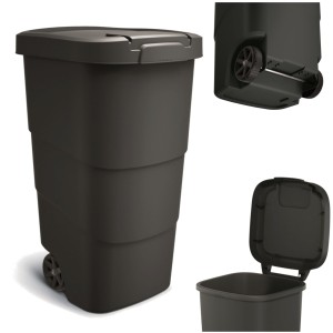 Kosz na śmieci 110L z kółkami Prosperplast Wheeler  Mobilny, szczelny, mocny