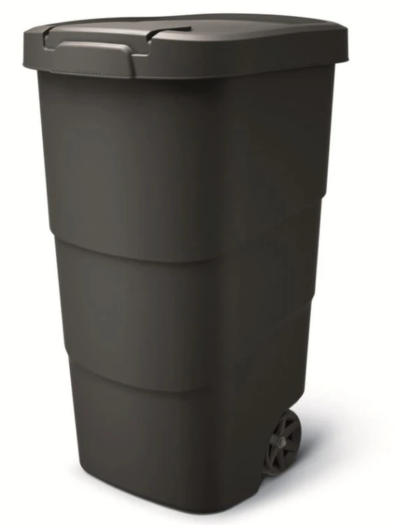 Kosz na śmieci 110L z kółkami Prosperplast Wheeler  Mobilny, szczelny, mocny