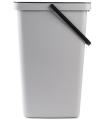 Kosz na śmieci 20L do segregacji Keden Systema Q z wieszakiem popielaty