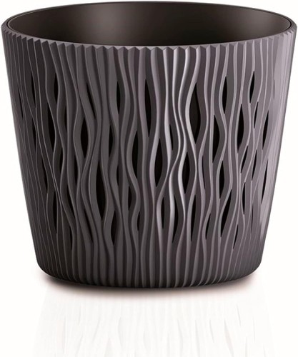 Doniczka Sandy Round Antracyt DSR130 – Stylowa doniczka do domu i ogrodu