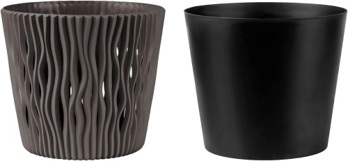 Doniczka Sandy Round 130 Szary Kamień – Elegancka i Trwała Doniczka na Rośliny