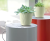 Doniczka Sandy DSY150P kremowa z podstawką – okrągła, 1,6L
