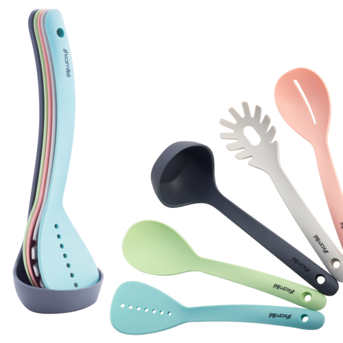 Przybory Kuchenne Kamille KM-5237 – Zestaw 5 Elementów z Nylonu na Stojaku