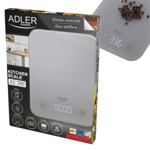 Waga kuchenna Adler AD 3181 – Precyzyjne ważenie do 10 kg z wyświetlaczem LED