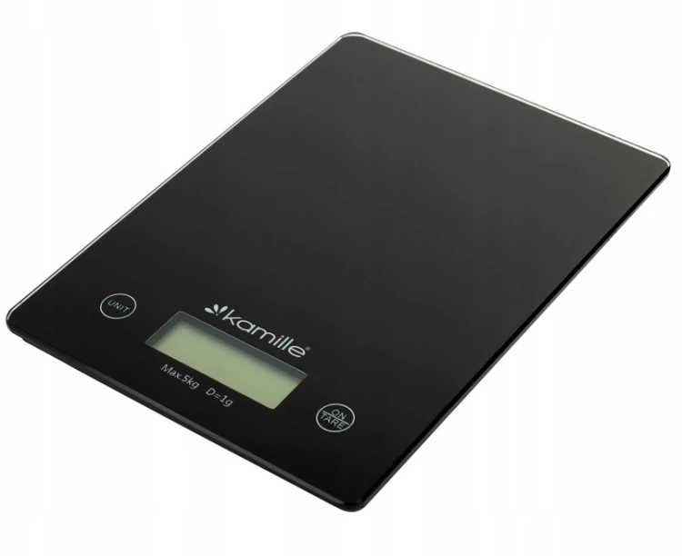 Waga kuchenna elektroniczna szklana do 5kg LCD KM-7107, precyzyjna, tarowanie