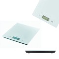 Waga kuchenna HOFFEN 5kg LCD, hartowane szkło, funkcja tarowania, biały