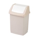 Kosz na śmieci CLICK-IT 25L beżowy uchylny do domu biura kuchni łazienki