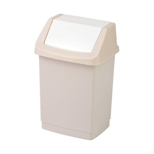 Kosz na śmieci CLICK-IT 25L beżowy uchylny do domu biura kuchni łazienki