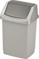 Kosz na śmieci Curver 9L srebrno-grafitowy uchylny łazienka biuro kuchnia