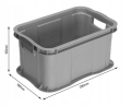 Pojemnik Agilo 6L ROTHO – praktyczne pudełko systemowe, szary