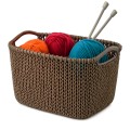 Koszyk Curver Knit 8L brązowoszary pojemnik na drobiazgi organizer