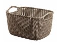 Koszyk Curver Knit 8L brązowoszary pojemnik na drobiazgi organizer