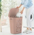 Kosz na pranie JONA 55L Rotho różowy wentylowany z klapą