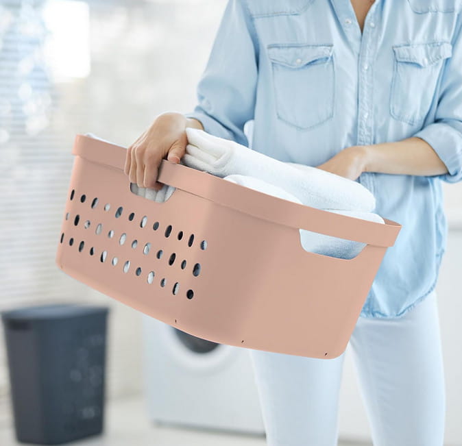 Kosz na bieliznę 39 L JONA – ROTHO w kolorze różowym