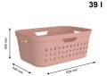 Kosz na bieliznę 39 L JONA – ROTHO w kolorze różowym