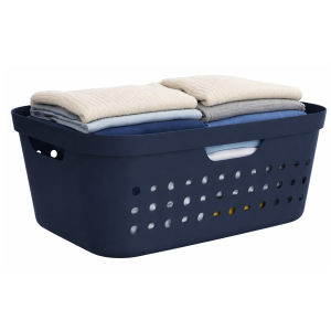 Kosz na pranie Rotho JONA 39L granatowy – lekki kosz na bieliznę