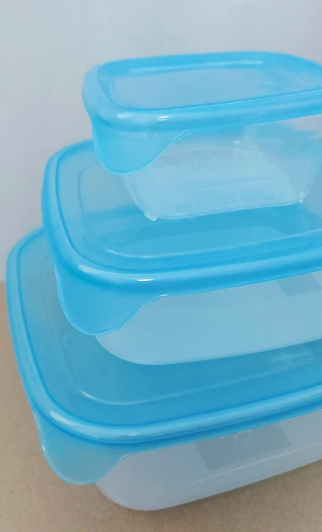 Zestaw 3 pojemników na żywność CLICK 0,25L 0,8L 1,7L szczelne
