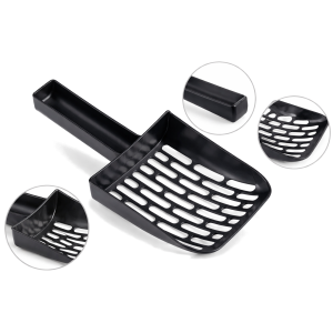 ROTHO Łopatka do Kuwety Czarna Ergonomiczna do Żwirku Kota