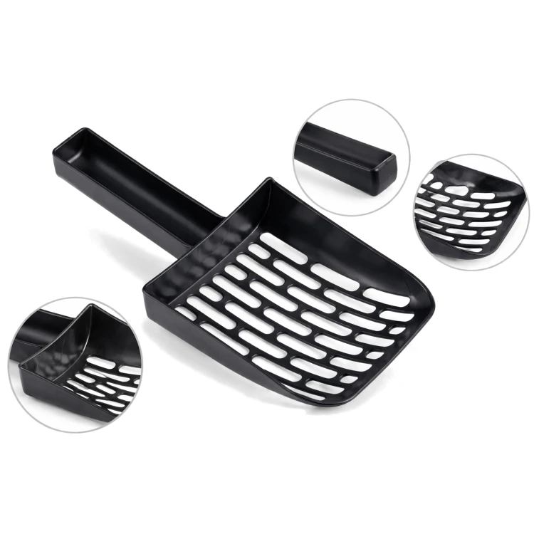 ROTHO Łopatka do Kuwety Czarna Ergonomiczna do Żwirku Kota