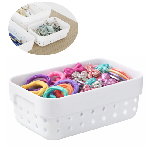 Organizer SEOUL biały – mały pojemnik do szuflady na gumki i spineczki