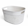 Biały Koszyk Organizer z Rączkami 6L | Uniwersalny Koszyczek Ażurowy