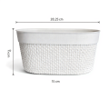 Biały Koszyk Organizer z Rączkami 6L | Uniwersalny Koszyczek Ażurowy