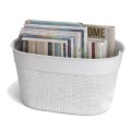 Biały Pojemnik Ażurowy 18L – Kosz na Przechowywanie