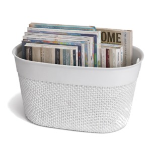 Biały Pojemnik Ażurowy 18L – Kosz na Przechowywanie