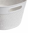 Biały Pojemnik Ażurowy 18L – Kosz na Przechowywanie