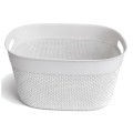 Biały Pojemnik Ażurowy 18L – Kosz na Przechowywanie