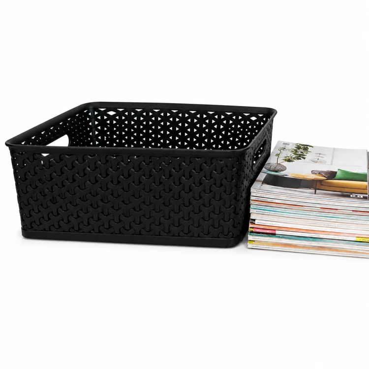 Czarny Koszyk Organizer 13L Loft Pojemnik do Przechowywania