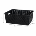 Czarny Koszyk Organizer 13L Loft Pojemnik do Przechowywania