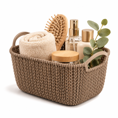 Curver Knit 8L Koszyk Organizer Pojemnik Łazienka Garderoba Regał