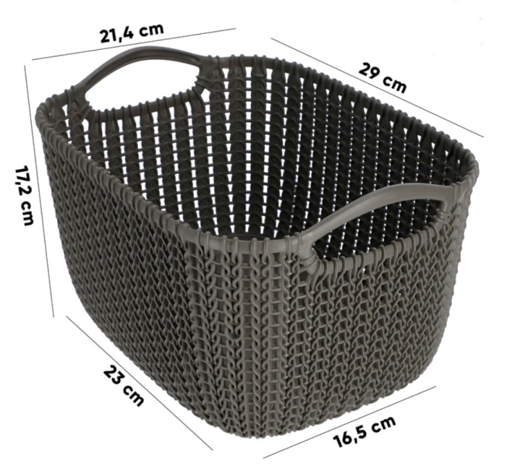 Curver Knit 8L Koszyk Organizer Pojemnik Łazienka Garderoba Regał