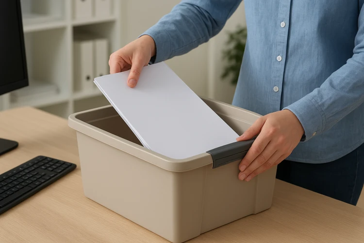 Pojemnik Rotho COMPACT 13L A4 z pokrywą | trwały, sztaplowany