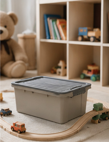 Pojemnik Rotho COMPACT 13L A4 z pokrywą | trwały, sztaplowany