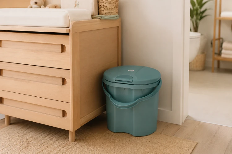 Kosz na Pieluchy 11L Pojemnik na Pampersy Zamykany Bezzapachowy Premium