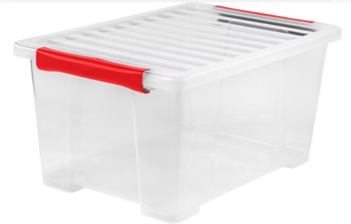 Duży pojemnik 44L Rotho Evo z pokrywą organizer box na zabawki ubrania mocny