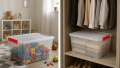 Duży pojemnik 44L Rotho Evo z pokrywą organizer box na zabawki ubrania mocny