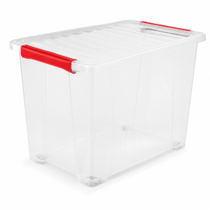 Pojemnik plastikowy 65L z pokrywą wysoki box do przechowywania