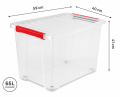 Pojemnik plastikowy 65L z pokrywą wysoki box do przechowywania