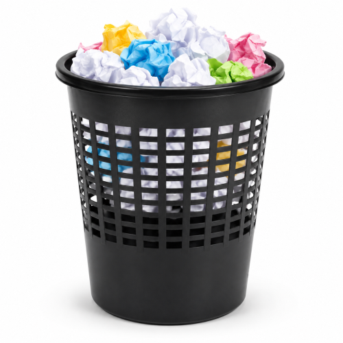 CURVER kosz biurowy 10L czarny plastikowy na papier dom biuro gabinetu