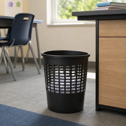 CURVER kosz biurowy 10L czarny plastikowy na papier dom biuro gabinetu