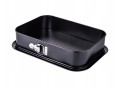 Tortownica prostokątna 34×24 cm czarna forma do ciasta non-stick wysoka 7,5 cm.